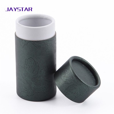 Recycled kraft color paper tube with coiling edge, paper cylinder for Deodorant