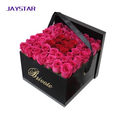 Popular Luxury Design Cardboard Square Flower Gift Box for preserved roses