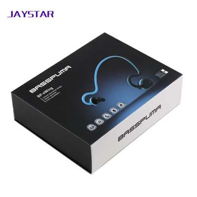 High Quality Paper Card Earphone Box with Plastic Window Customized Earphone Box