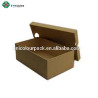 Kraft paper shoe box with luxury logo printing