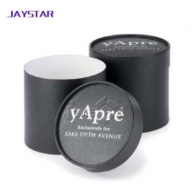 Special silver color box cardboard gift box with lid cylindrical cardboard box